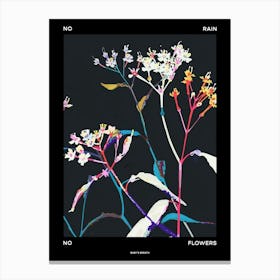 No Rain No Flowers Poster Babys Breath 2 Canvas Print