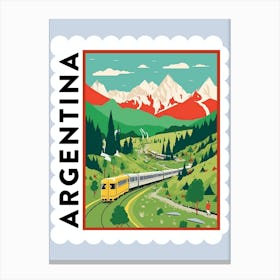 Argentina Travel Stamp Poster Canvas Print