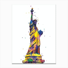 Statue Of Liberty Pop Art 1 Canvas Print
