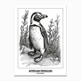 Penguin Exploring Poster Canvas Print