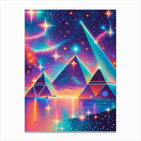 Fantasy Pyramids In Space Canvas Print