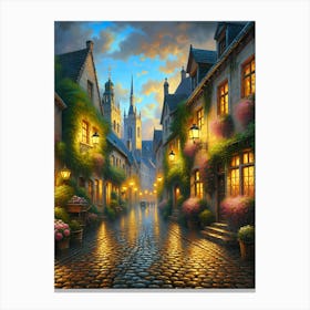 Romantic Street 2 AI Canvas Print