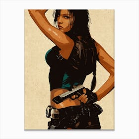 Lara Croft Canvas Print