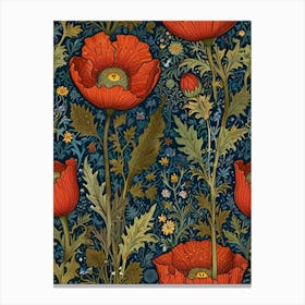 William Morris Poppies 2 Canvas Print