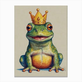 Frog King Canvas Print