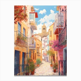 Malaga Spain 5 Illustration Canvas Print