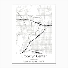 Brooklyn,United States Minimalist Map Canvas Print