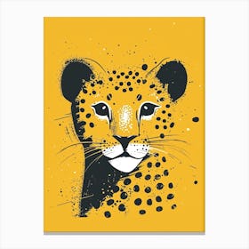 Yellow Mountain Lion 5 Canvas Print
