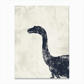 Textured Dinosaur Silhouette Canvas Print