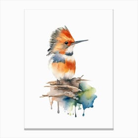 Kingfisher Watercolor Painting Canvas Print