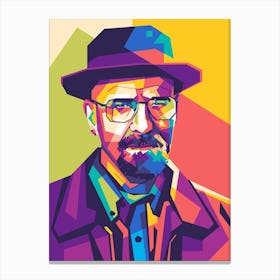 Walter White Aka Heisenberg Breaking Bad Wpap Canvas Print