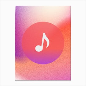 Music Note pink Canvas Print