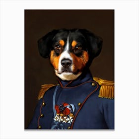 Lieutenant Que The Dog Pet Portraits Canvas Print