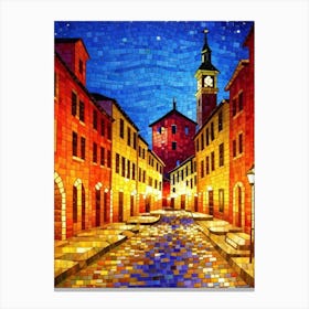 Mosaic Of A Street Canvas Print