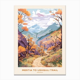 Mestia To Ushguli Trail Gerogia 1 Hike Poster Canvas Print