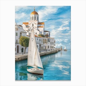 Sailboat On The Water 1 Canvas Print