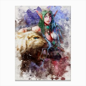 Tyrande Whisperwind World Of Warcraft Canvas Print