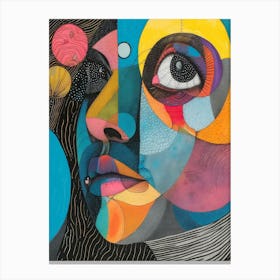 Face Of A Woman Style Abstract Canvas Print