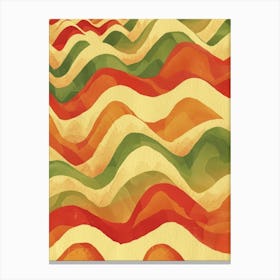 Watercolor Wavy Pattern 3 Canvas Print