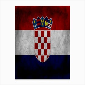 Croatia Flag Texture Canvas Print