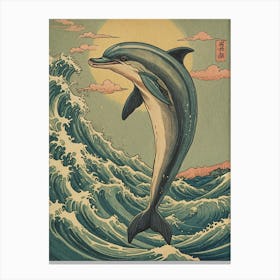 Dolphin Leap Canvas Print