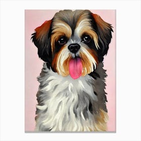 Shih Tzu 2 Watercolour dog Canvas Print