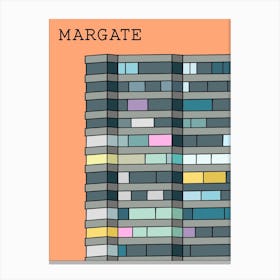 Margate Flats Geometric Colourful Orange Canvas Print