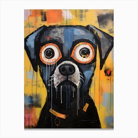 Wide Eyed Dog Canvas Print