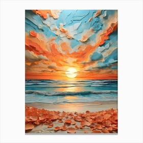 Sunset On The Beach 25 Canvas Print