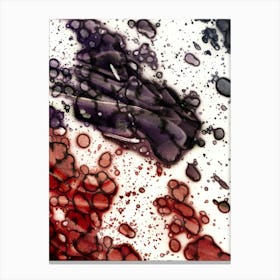 Watercolor Abstraction Purple Splashes 2 Canvas Print