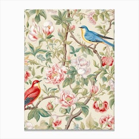 Birds And Flowers 1 Canvas Print