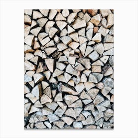 Wood Pile Background 1 Canvas Print