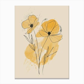 Port Louis Flower Market Boho Minimalist Style 1 Canvas Print