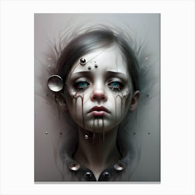 Girl With Tears On Her Face~Escape Clause ~Reimagined Canvas Print