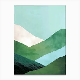 Green Mountains Canvas Print