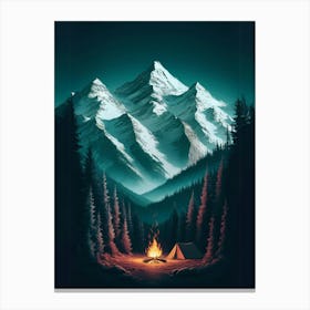 Night In The Mountains Canvas Print
