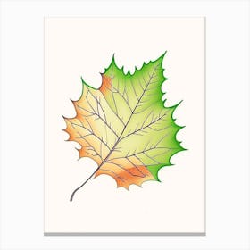 Maple Leaf Warm Tones 4 Canvas Print