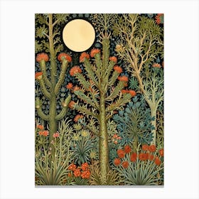 William Morris Rose Cactus Garden Canvas Print