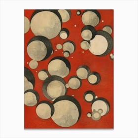 Bubbles On Red Canvas Print