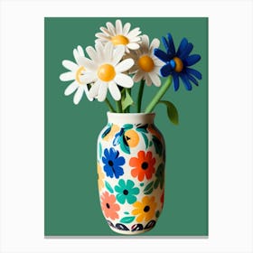 Daisies In A Vase 3 Canvas Print