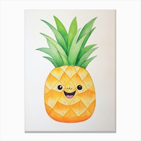 Friendly Kids Pineapple 1 Canvas Print