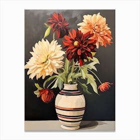 Bouquet Of Gaillardia Flowers, Autumn Fall Florals Painting 1 Canvas Print