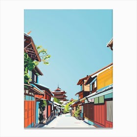 Nara Japan 2 Colourful Illustration Canvas Print