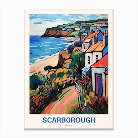 Scarborough England Uk Travel Poster Canvas Print
