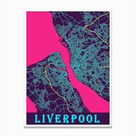 Liverpool Map Poster 1 Canvas Print