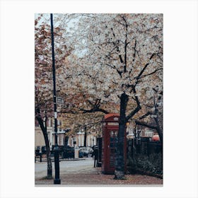 Telephone Box in London England Canvas Print