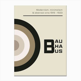 Neutral Bauhaus - Abstract Target Canvas Print