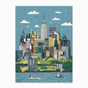 New York City Skyline 5 Canvas Print