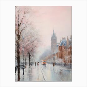 Dreamy Winter Painting Glasgow United Kingdom 1 Canvas Print