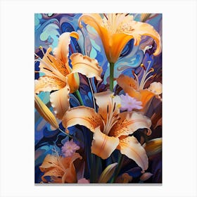 Three Tiger Lilies Canvas Print